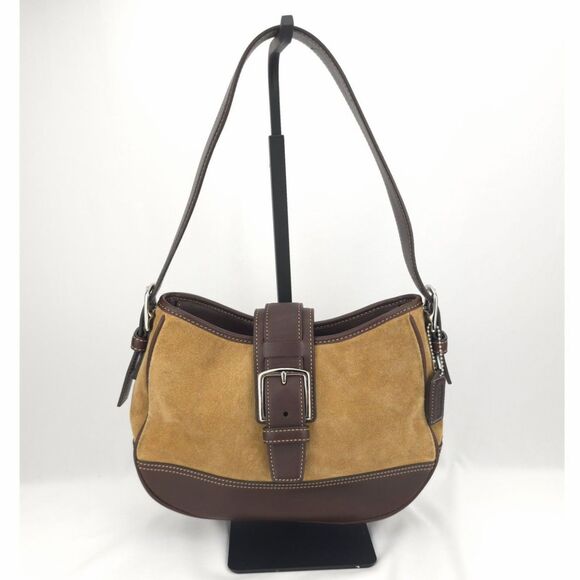 Vintage Coach Suede Hobo Shoulder y2k★ COACH Vintage Y2K Suede Leather Hampton Luxury Designer Hobo